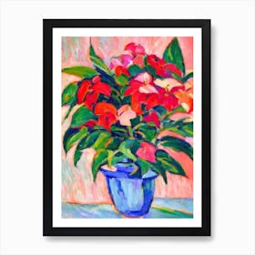 Anthurium  Matisse Style Flower Art Print