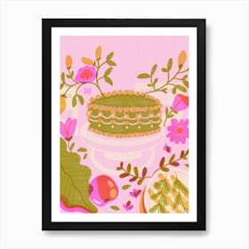 Cake In Bloom Art Print