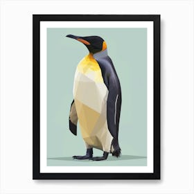 Emperor Penguin Santiago Island Minimalist Illustration 2 Art Print