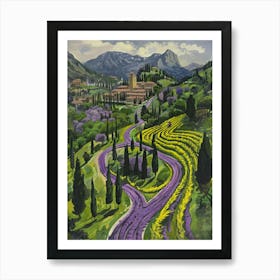 Lavender Road Art Print