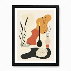 Abstract Objects Collection Flat Illustration 10 Art Print