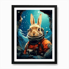 Rabbit In Space 1 Art Print