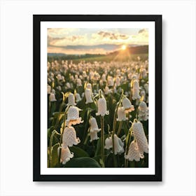 Lily Of The Valley Knitted In Crochet 1 Art Print