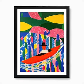 Kayacking In The Style Of Matisse 2 Art Print