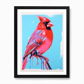 Andy Warhol Style Bird Cardinal 3 Art Print