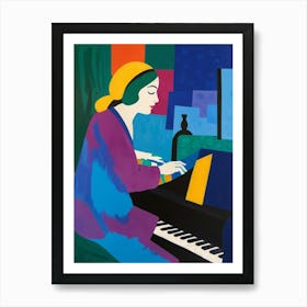 Woman At The Piano Art Print