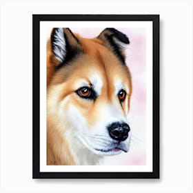 Akita Watercolour 5 Dog Art Print