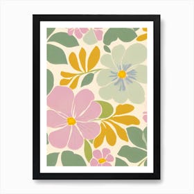 Pansy Pastel Floral 2 Flower Art Print