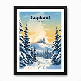 Lapland Finland Winter Modern Travel Art Art Print