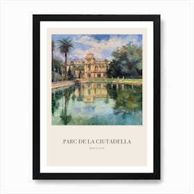 Parc De La Ciutadella Barcelona Spain 3 Vintage Cezanne Inspired Poster Affiche