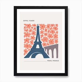 Eiffel Tower   Paris, France, Warm Colours Illustration Travel Poster 2 Art Print