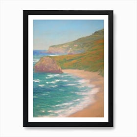 Newquay Beach Cornwall Monet Style Art Print