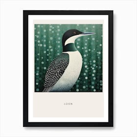 Ohara Koson Inspired Bird Painting Loon 1 Poster Art Print