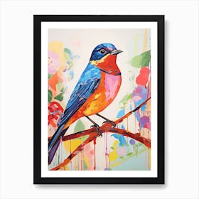 Colourful Bird Painting Barn Swallow 1 Art Print