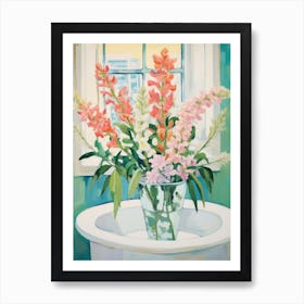 A Vase With Snapdragon, Flower Bouquet 4 Art Print