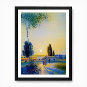 Sunset At The Farm Art Print