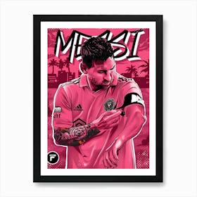 Messi to the beach canvas 🖼️ Art Print