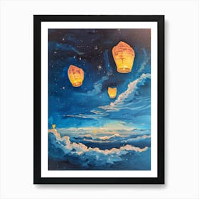 Sky Lanterns 5 Art Print