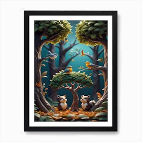 Magic forest Art Print