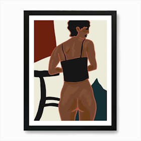 Woman In A Bikini Art Print