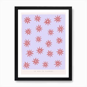 Ode To Flowers Lilac Art Print