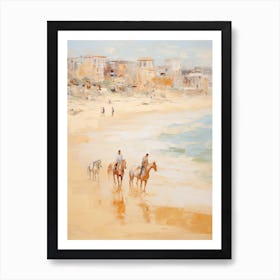 Horse Painting In Bondi Beach Post Impressionism Style 3 Art Print