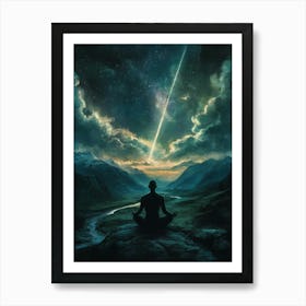 Meditating Man Art Print