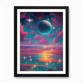 Fantasy Galaxy Ocean 3 Art Print