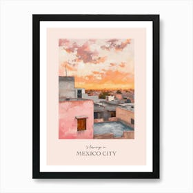 Mornings In Mexico City Rooftops Morning Skyline 1 Art Print