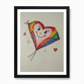 Heart Kite 9 Art Print