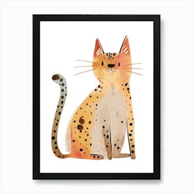 Savannah Cat Clipart Illustration 2 Poster