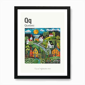 Kids Travel Alphabet  Quebec 2 Art Print