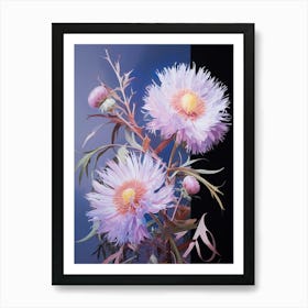 Floral Illustration Asters 4 Art Print