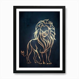 Gold Lion Art Print