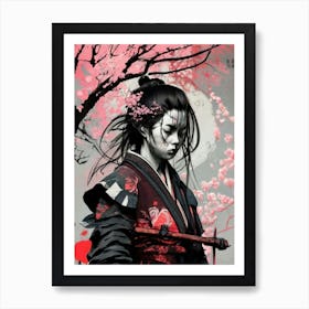 Samurai Girl Art Print