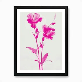 Hot Pink Lobelia 1 Art Print