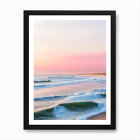 Bateau Bay Beach, Australia Pink Photography 1 Art Print