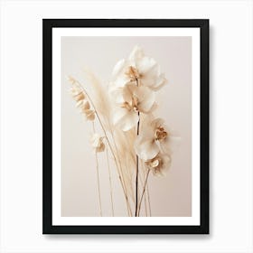 Boho Dried Flowers Orchid 7 Art Print
