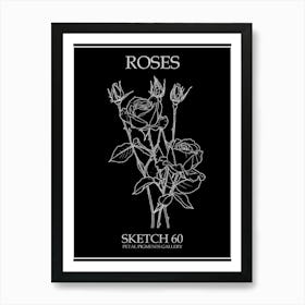 Roses Sketch 60 Poster Inverted Art Print