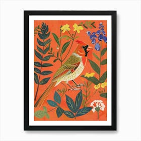 Spring Birds Northern Cardinal 2 Art Print