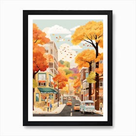 Seoul In Autumn Fall Travel Art 3 Art Print