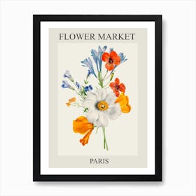 Flower Market Paris Art Print