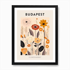 Flower Market Poster Budapest Hungary Art Print