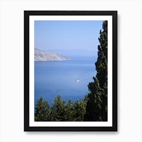 Greece Sea Boat 2 Art Print