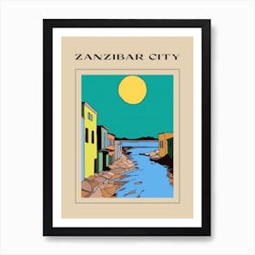 Minimal Design Style Of Zanzibar City, Tanzania2 Poster Art Print