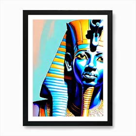 Colorful Pastel Egyptian Pharaoh Art Print