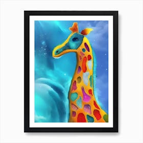 Ginny Giraffe with ai Art Print