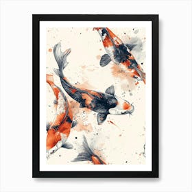 Watercolor Koi 35 Art Print