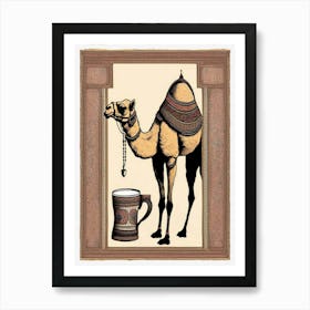 Camel And Mug Art Print