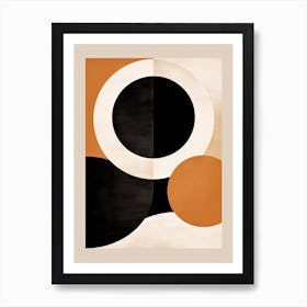 Beige Illusions; Mid Century Muted Mirage Art Print